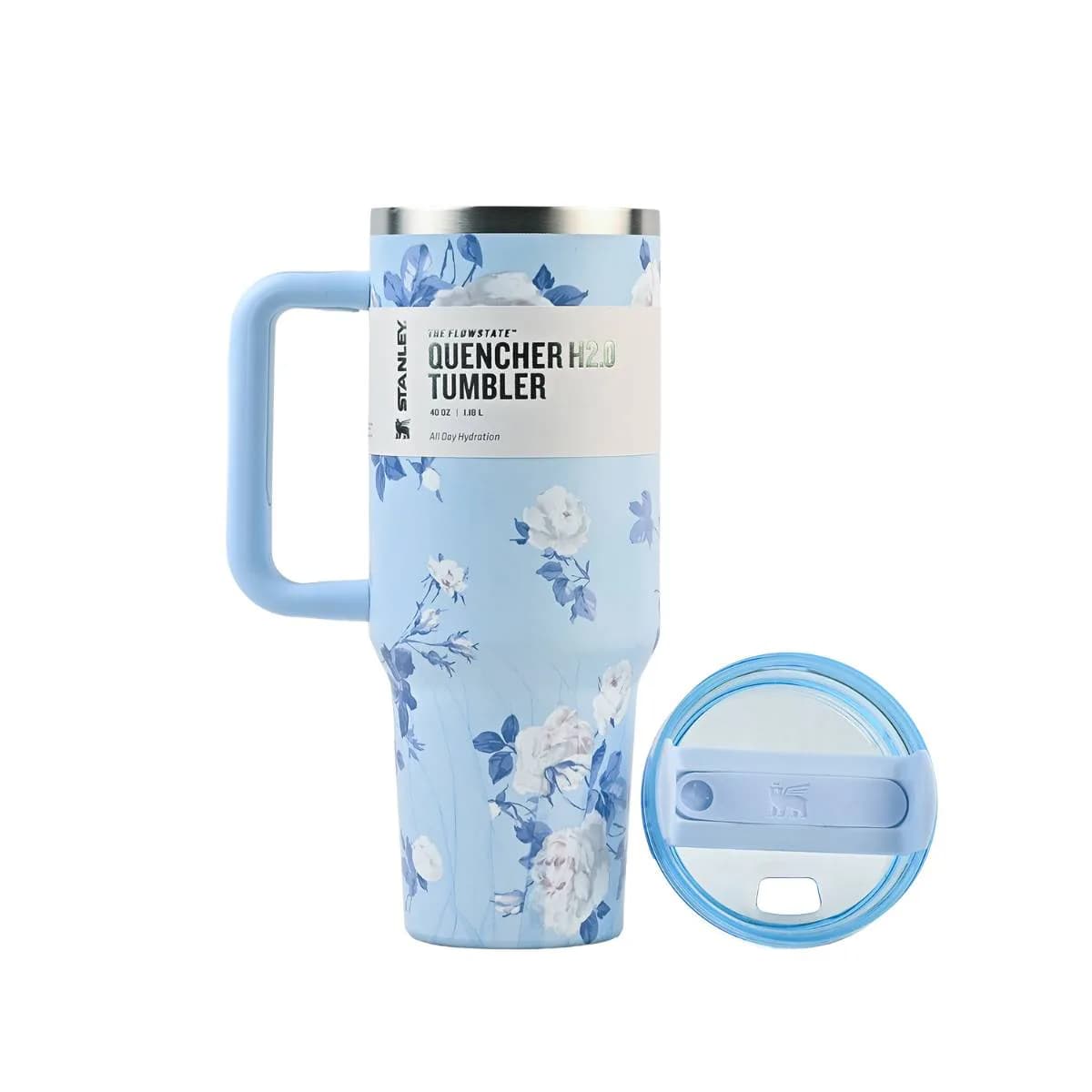 Blue Floral Tumbler in Blue – view 4