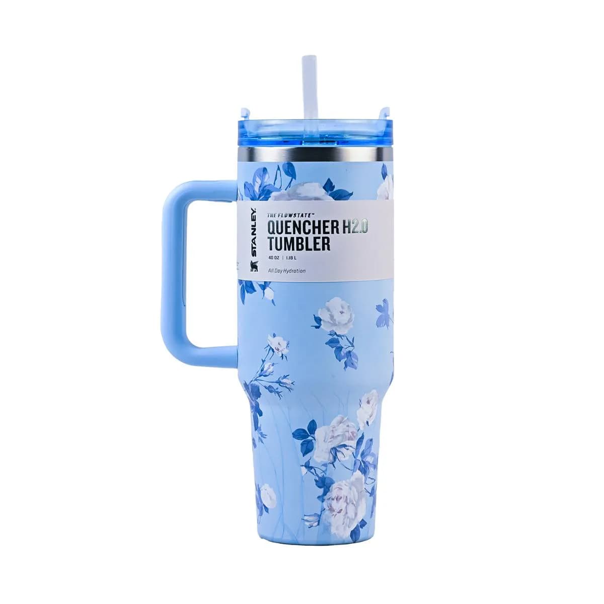 Blue Floral Tumbler