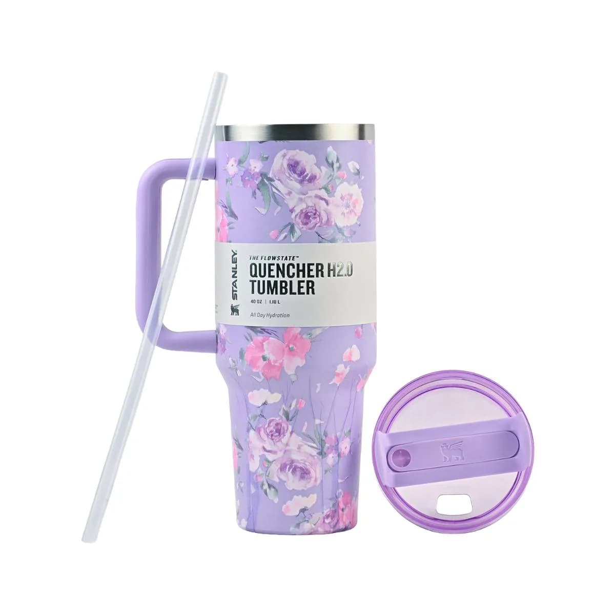 Purple Floral Tumbler in Purple – view 3