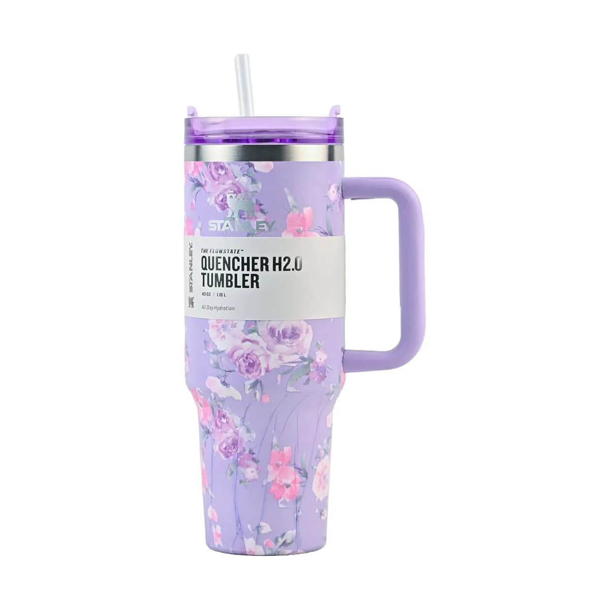 Purple Floral Tumbler
