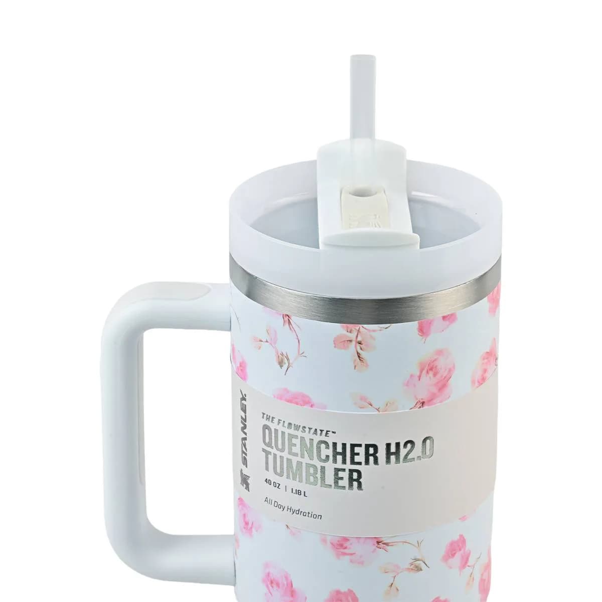 White Floral Tumbler – view 5