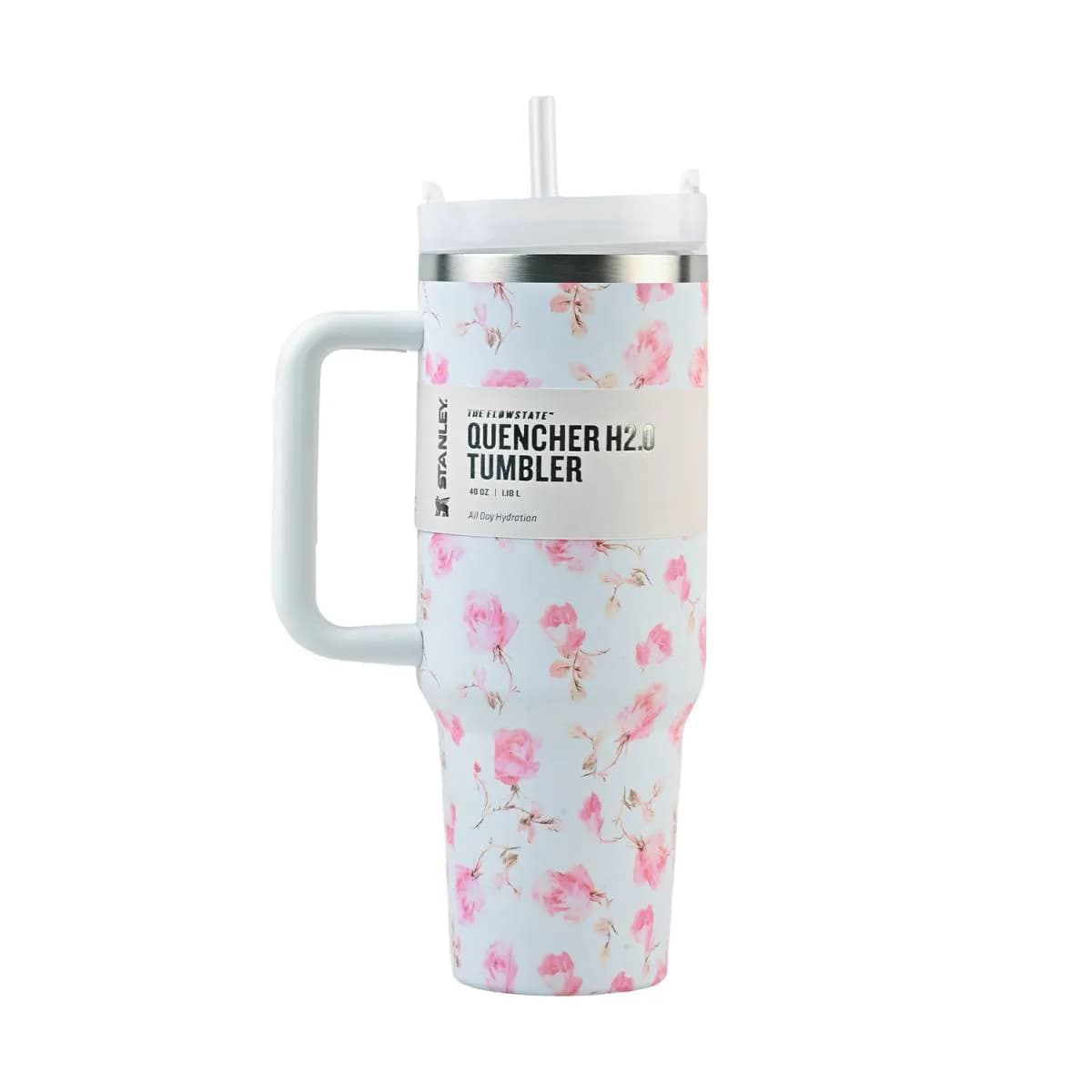 White Floral Tumbler
