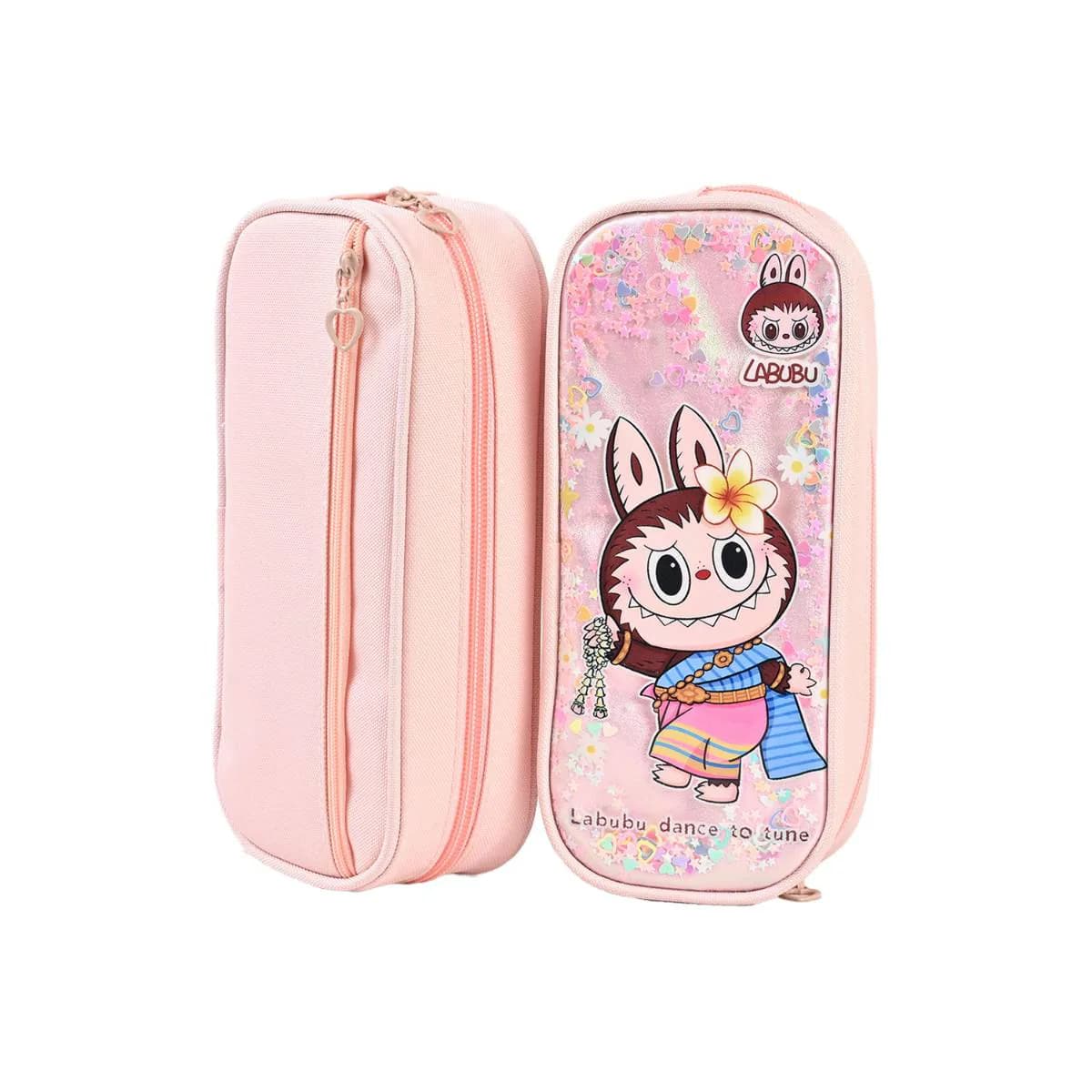 Peach Labubu Pouch