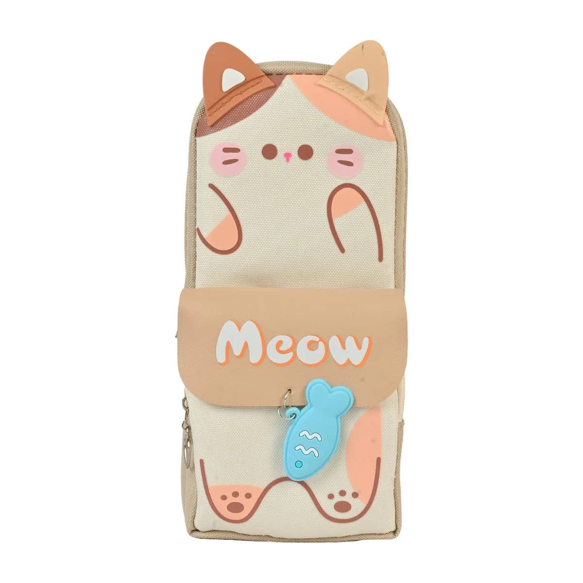 Brown Meow Cat Pouch – Soft Pouch – view 3