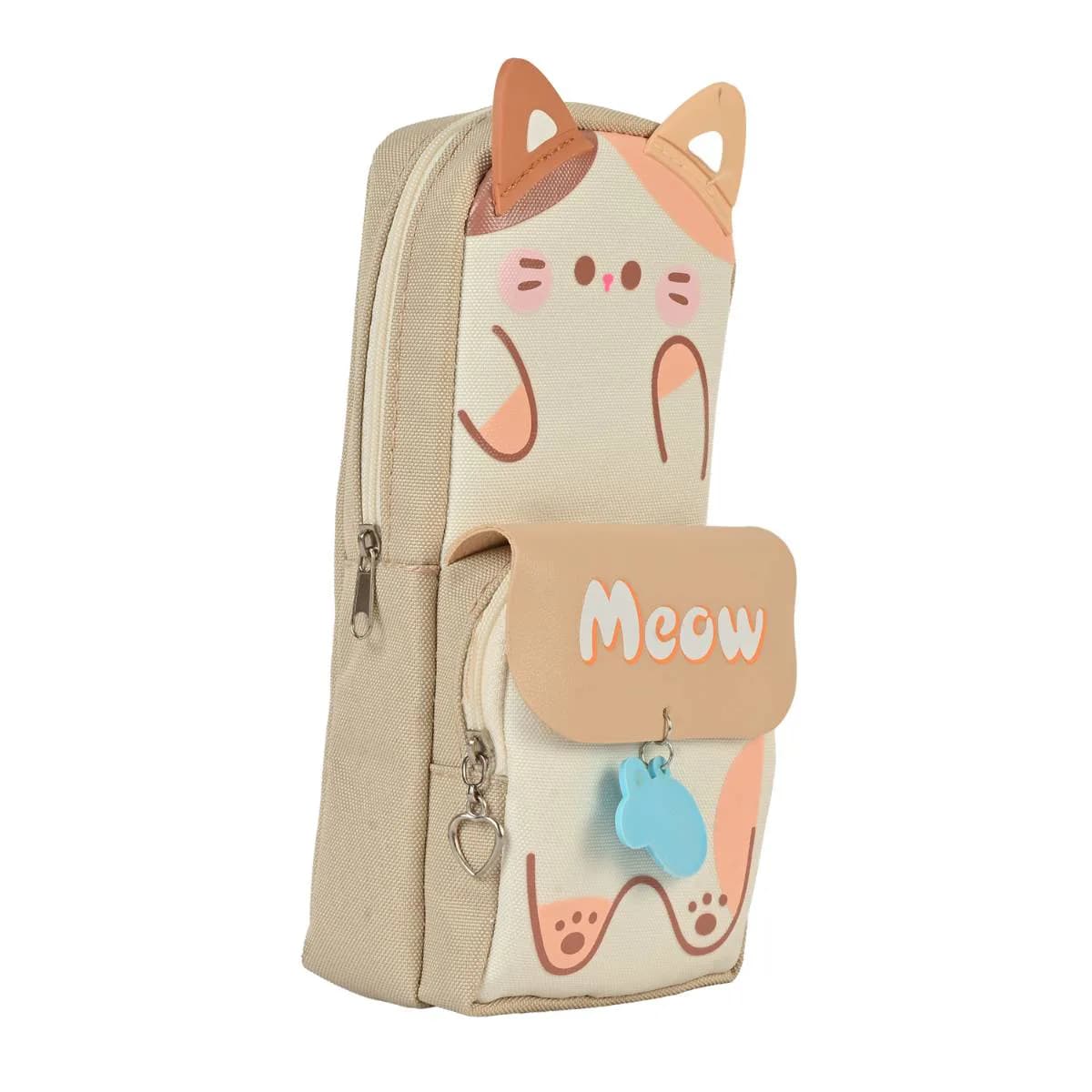 Brown Meow Cat Pouch – Soft Pouch – view 4