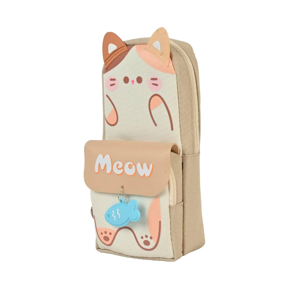 Brown Meow Cat Pouch – Soft Pouch – view 5