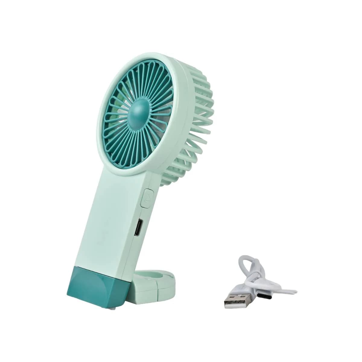 Teal Mini Fan in Teal – view 3