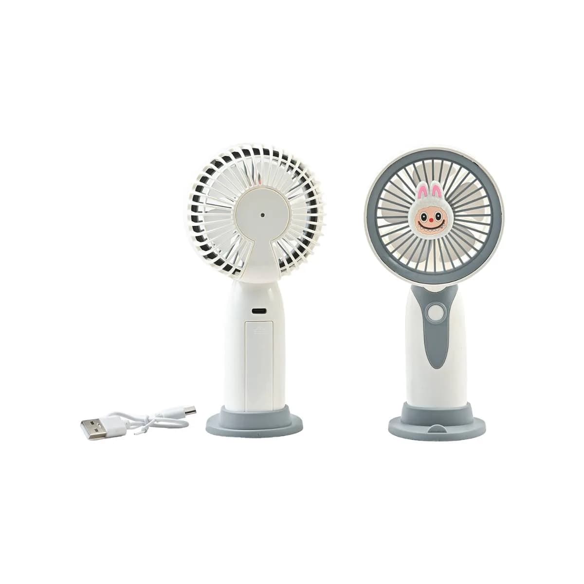 Grey Mini Fan With Mobile Holder
