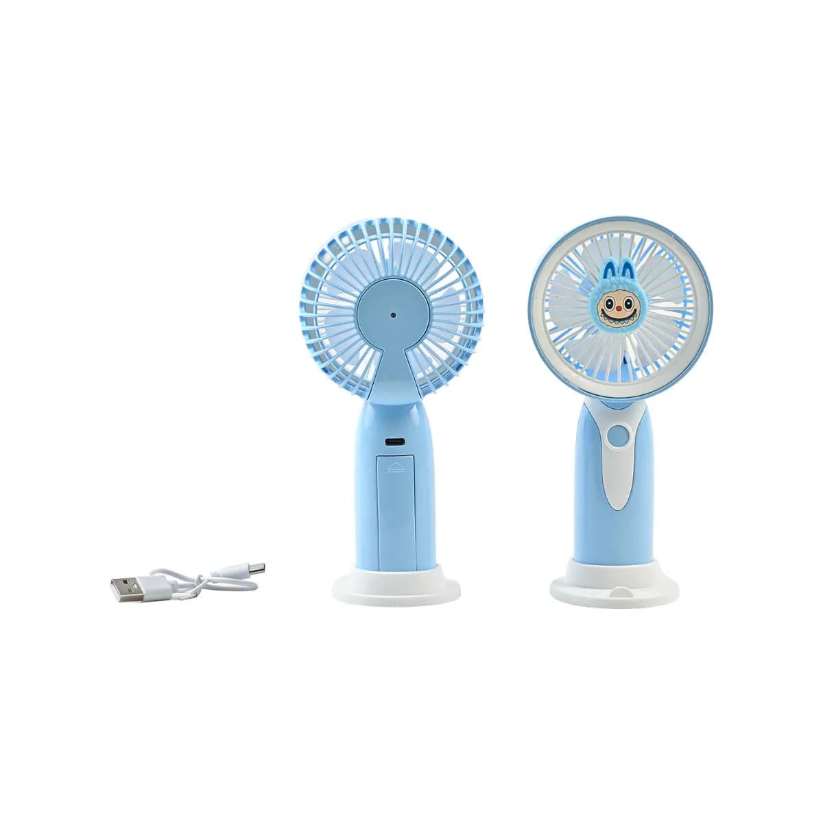 Blue Mini Fan With Mobile Holder