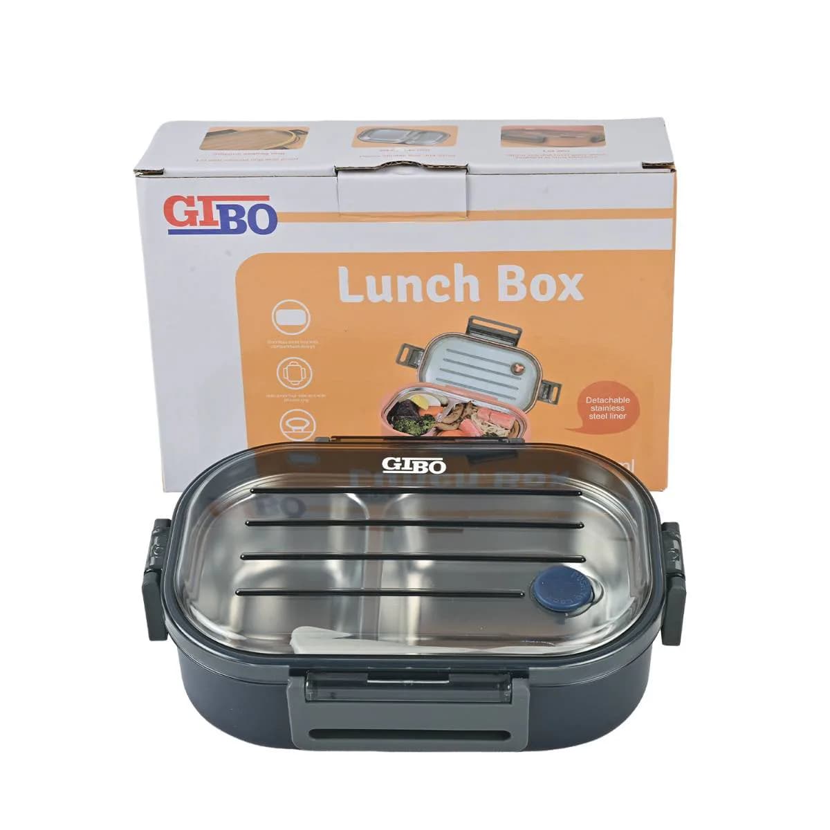 Gibo Black Lunch Box (500ml)