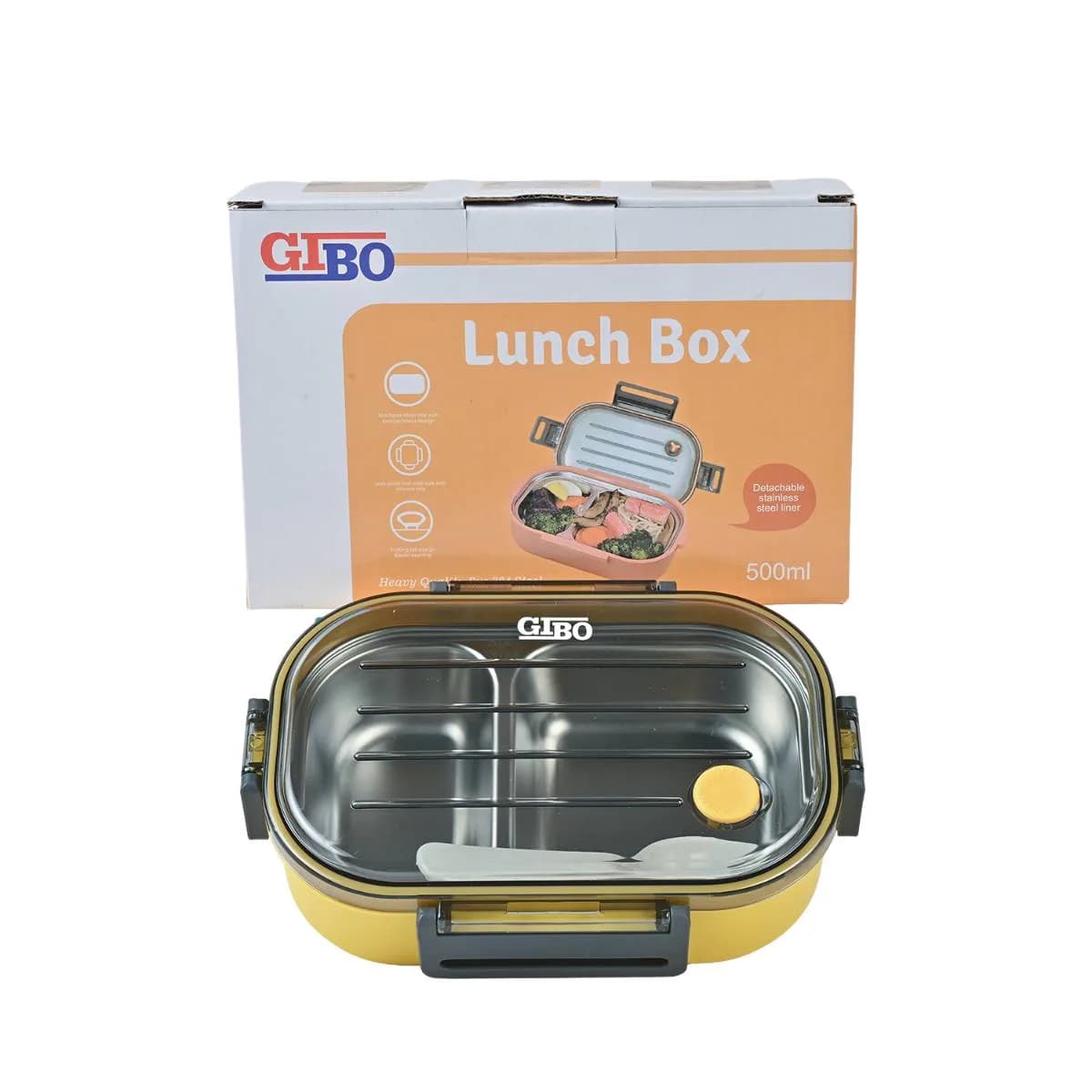 Gibo Yellow Lunch Box (500ml) – Lunch Boxes – view 6