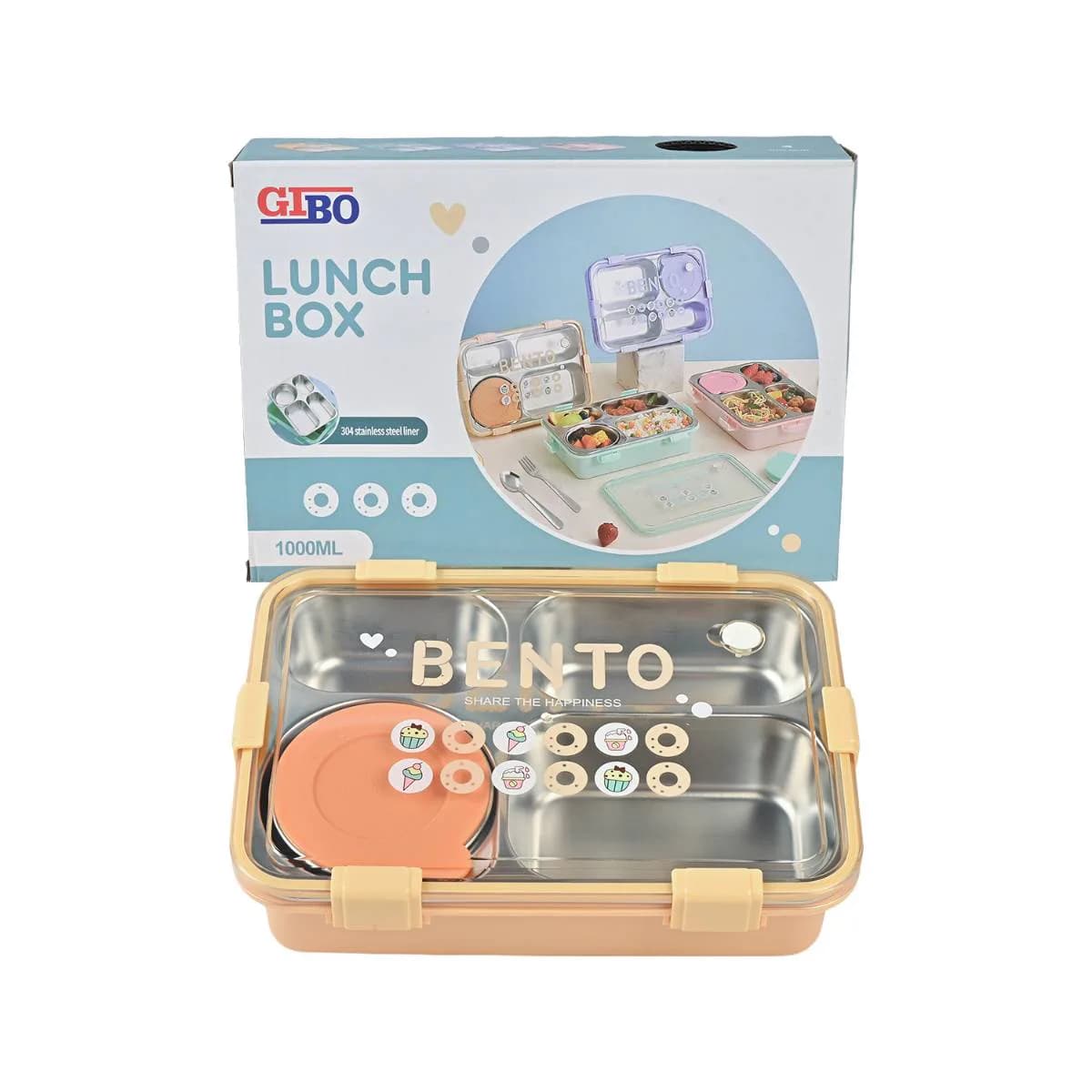 Orange Bento Lunch Box (1000ml)