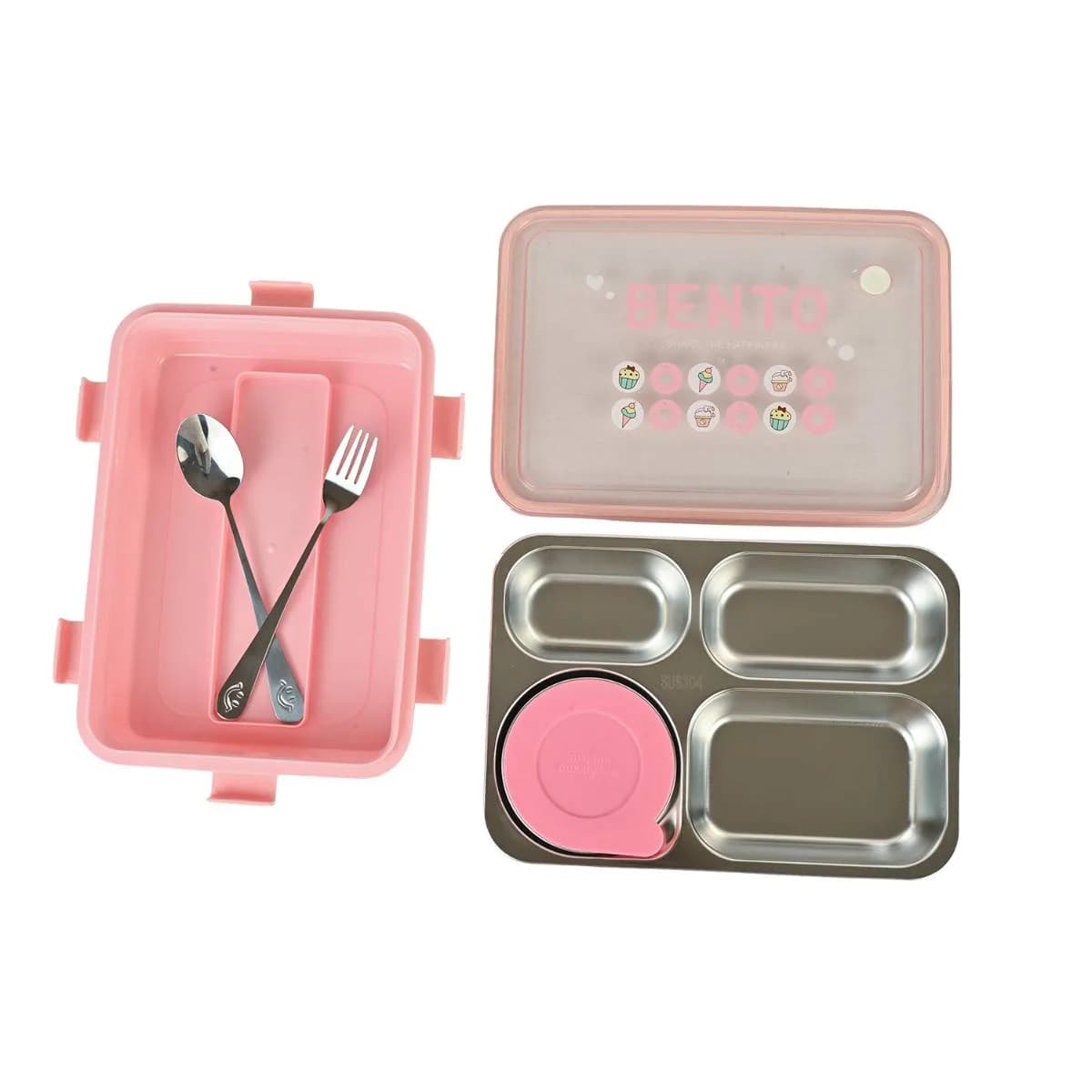 Pink Lunch Box (1000ml) – Lunch Boxes – view 3