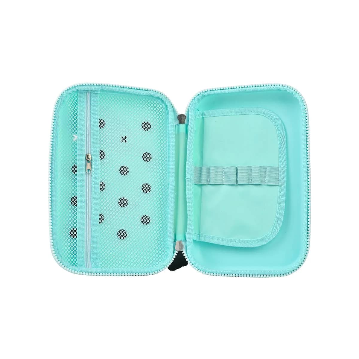 Sky Blue Mermaid Big Silicone Pouch with Jibbitz Charms – view 3