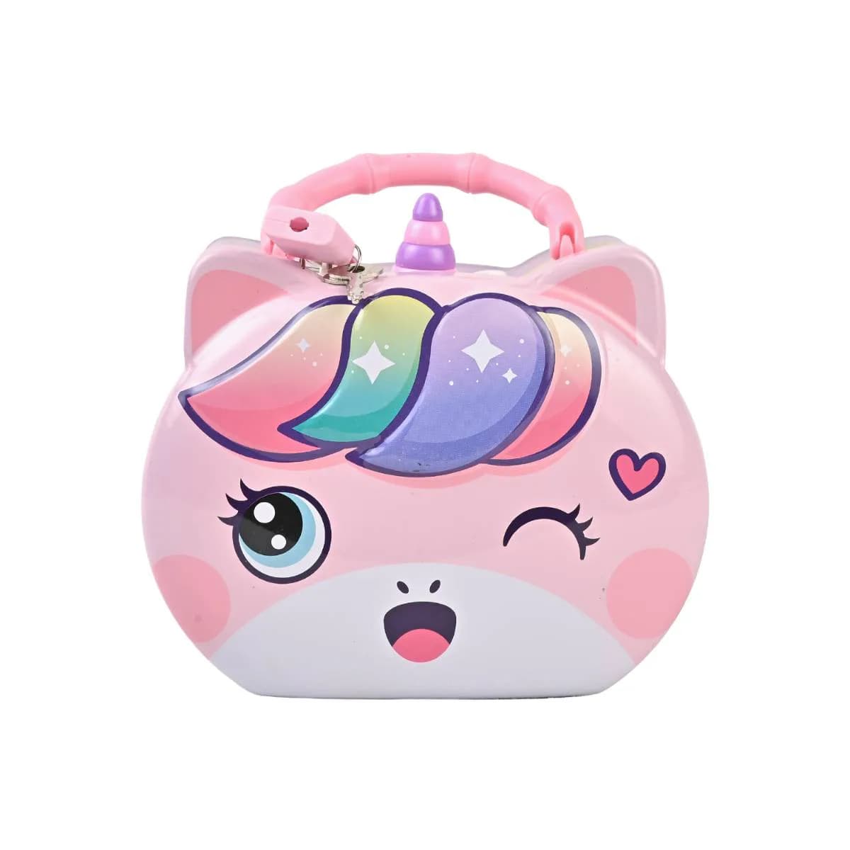Unicorn Metal Money Box With Lock & Key