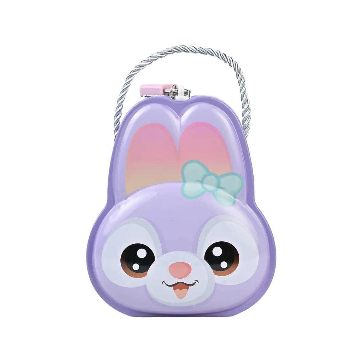 Purple Rabbit Metal Money Box With Lock & Key