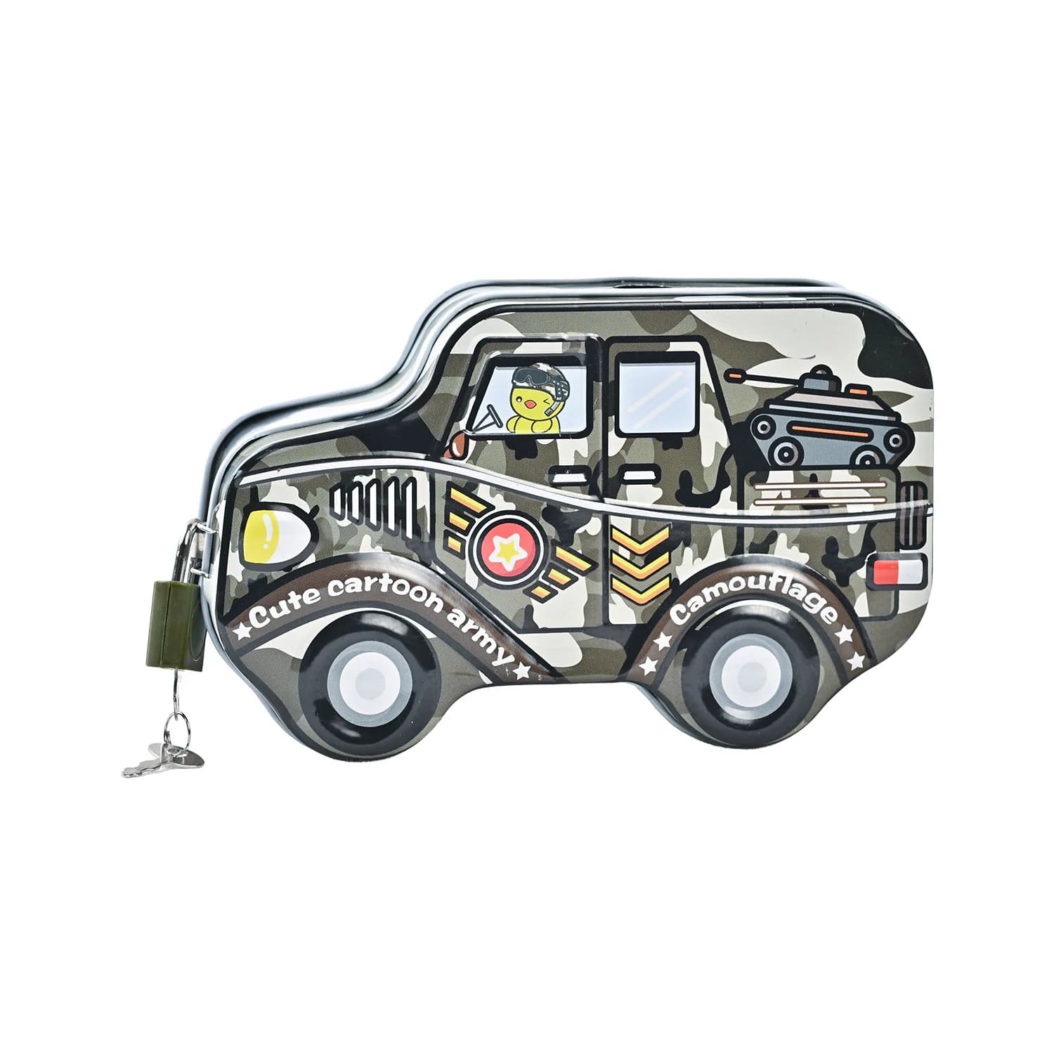 Car Metal Money Box – Black in Black – view 1