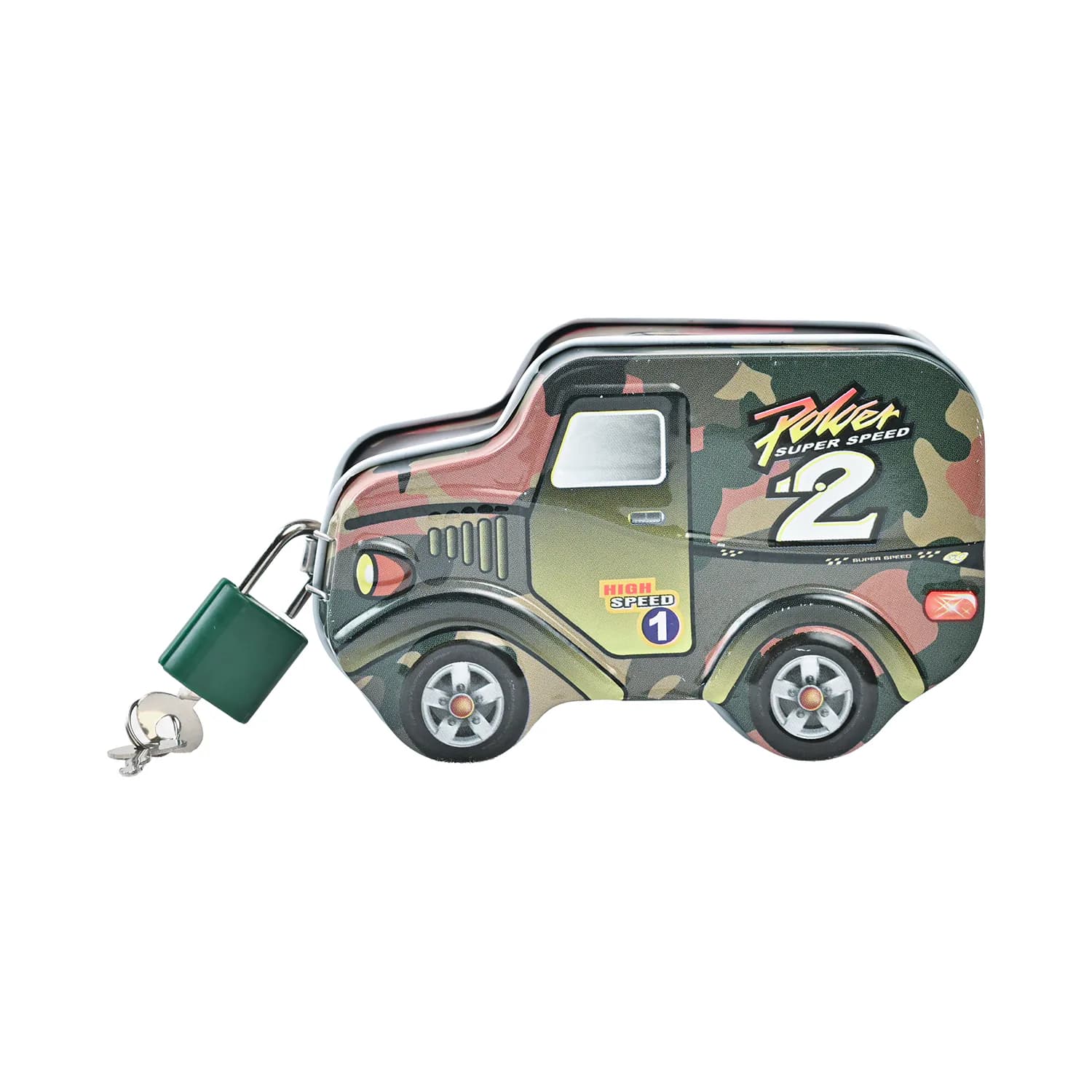 Car Metal Money Box – Green Cargo in Green – view 1