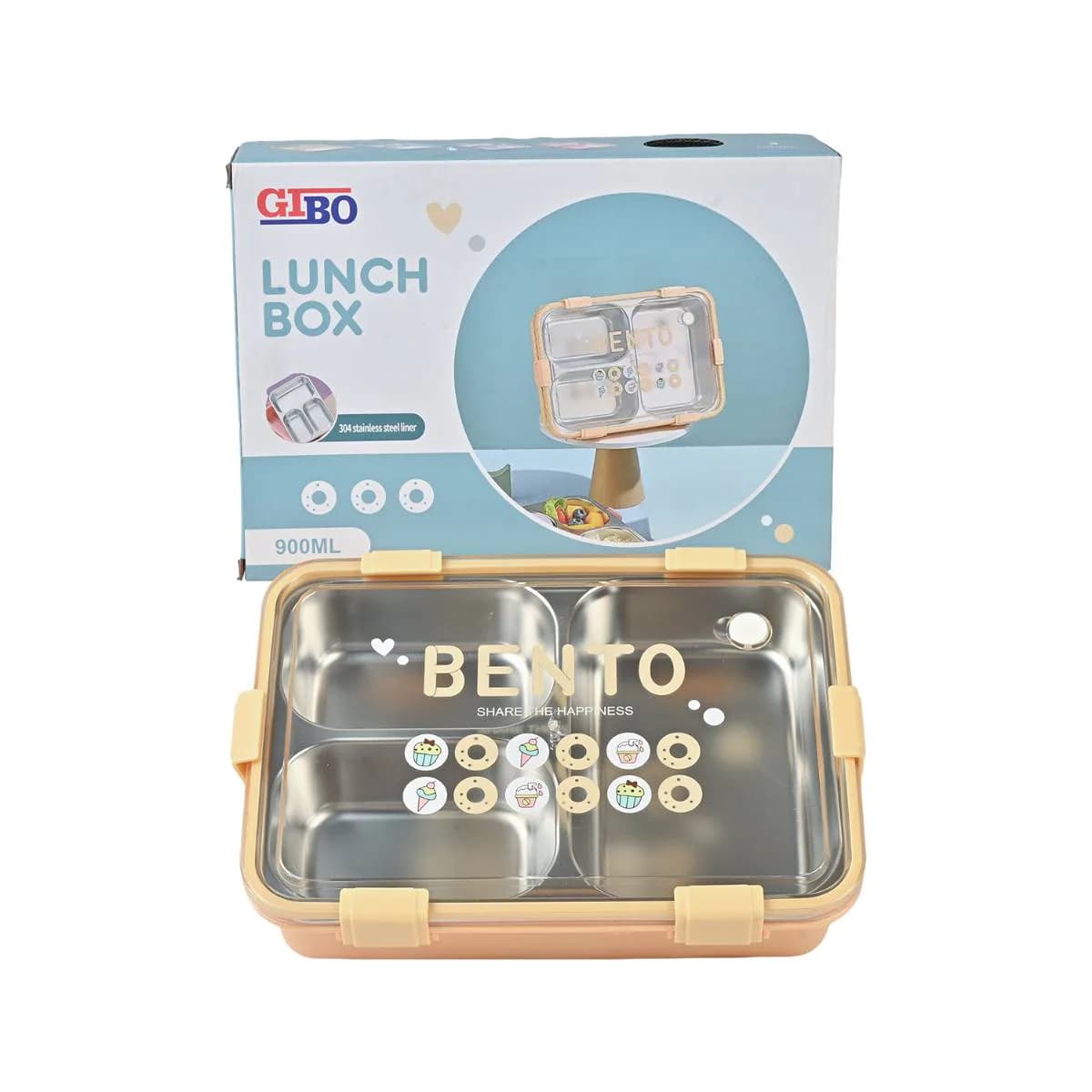 Peach Bento Lunch Box (900ml)
