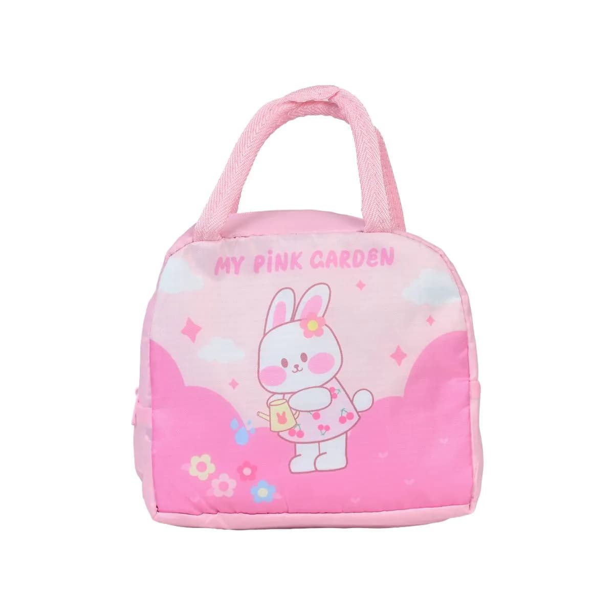 Pink Silver Foil Garden Tiffin Bag