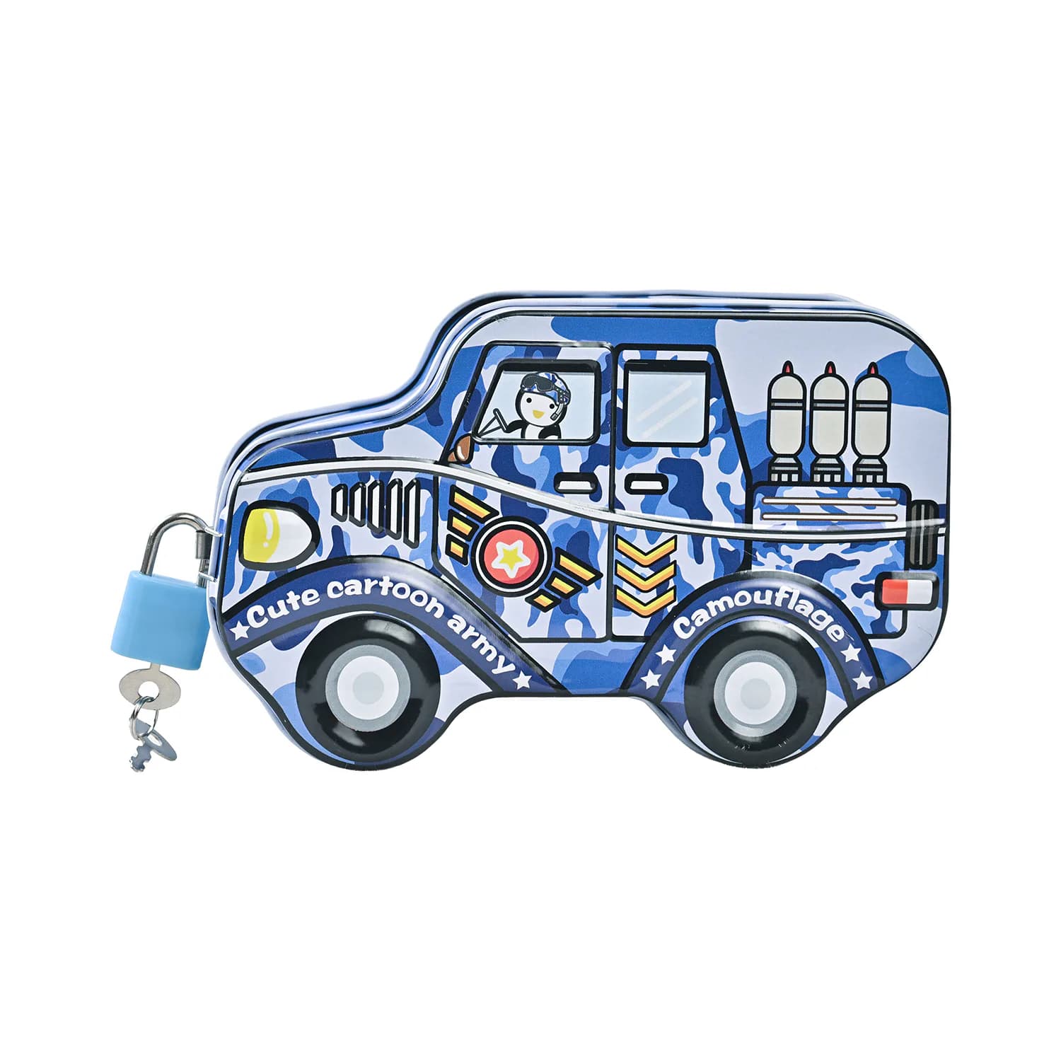 Car Metal Money Box – Blue in Blue – view 1
