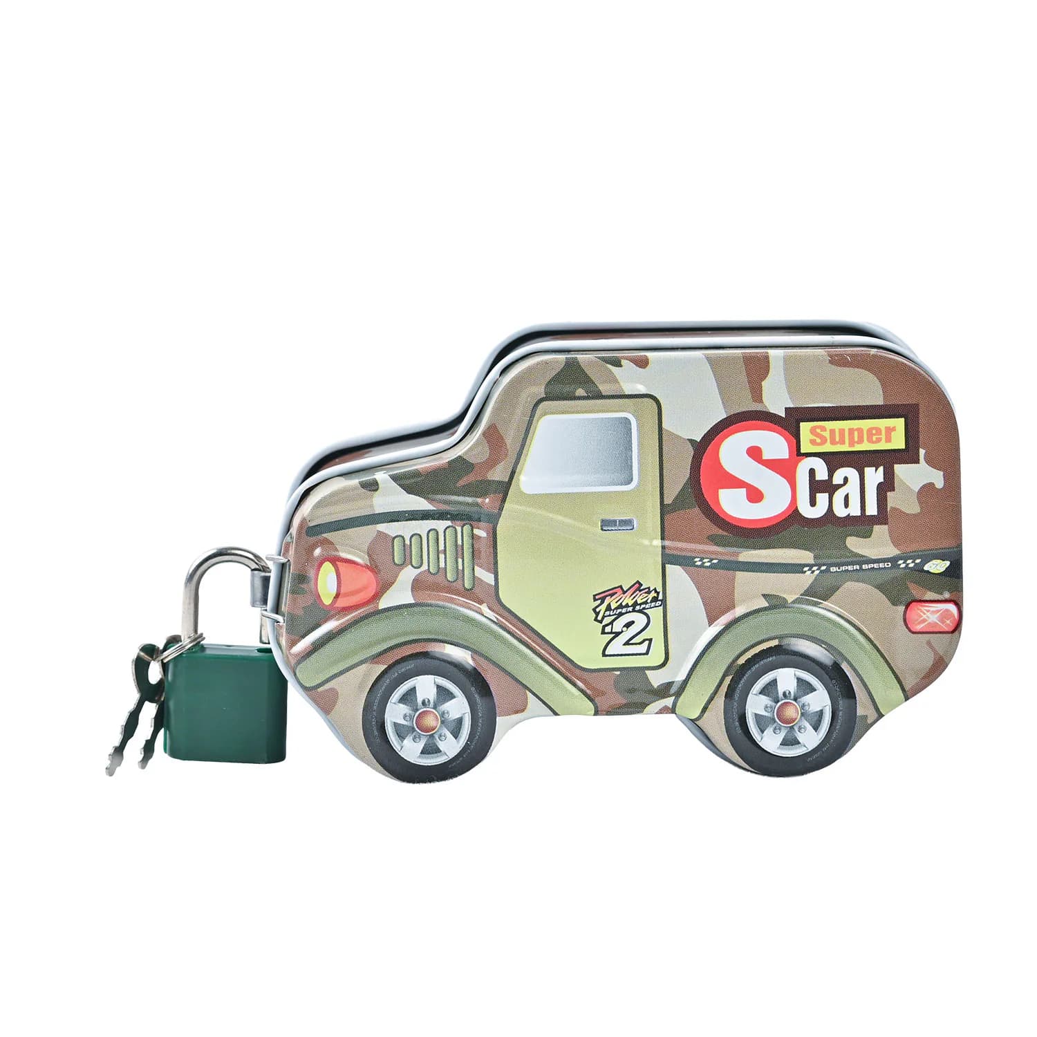 Car Metal Money Box – Dark Yellow in Dark Yellow – view 1